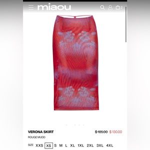 Miaou skirt brand new